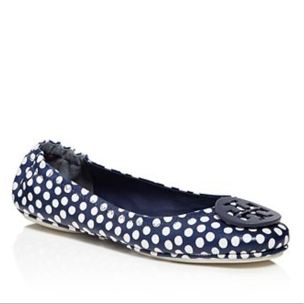 Tory Burch Minnie Polka Dot Travel Ballet Flats 6 - Picture 1 of 4